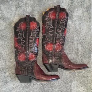 Vintage 70s Burgundy Cowboy Boots by T.O. Stanley
